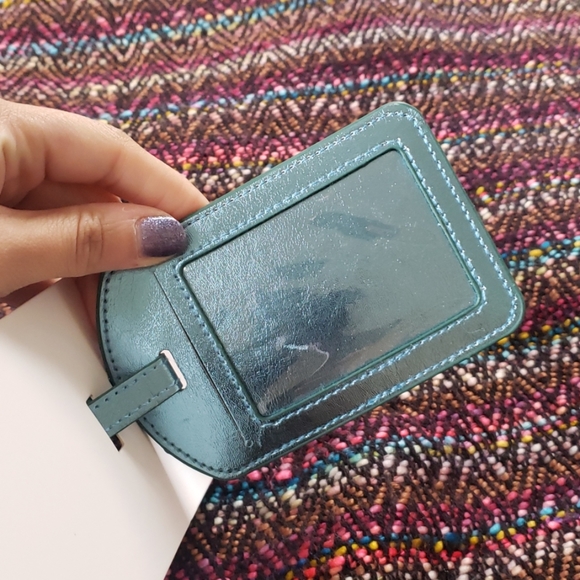 MINE! Blue Metallic Luggage Tag NEW - Picture 3 of 3